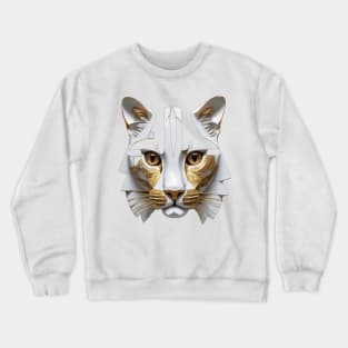 White and Gold Marble Leopard Crewneck Sweatshirt